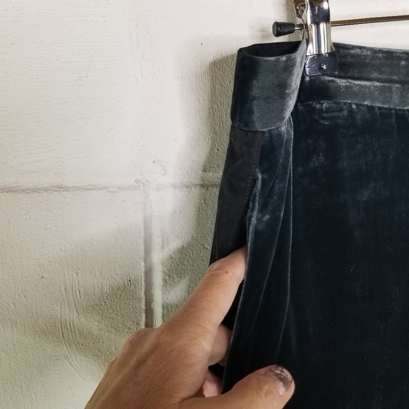 Free People velvet tuxedo satin stripe wide leg trousers pants - Picture 7 of 12